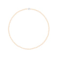 PERLINEA- Collier Perles de Culture Ronde 4-5 mm Rose Naturelle- Bijou Femme