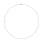 PERLINEA- Collier Perles de Culture Ronde 5-6 mm Blanc- Bijou Femme