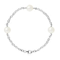 PERLINEA- Bracelet Perles de Culture- Diamètre 9-10 mm Blanc- Bijou Femme