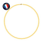 PERLINEA- Collier- Perles de Culture d'Eau Douce Ronde 5-6 mm Gold-  Bijou Femme- OrJaune