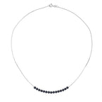 PERLINEA- Collier- Perle de cutlure- Diamètre 3-4 mm Black Tahiti- Bijou Femme- Or Blanc