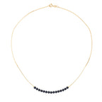 PERLINEA- Collier- Perle de cutlure- Diamètre 3-4 mm Black Tahiti- Bijou Femme- OrJaune