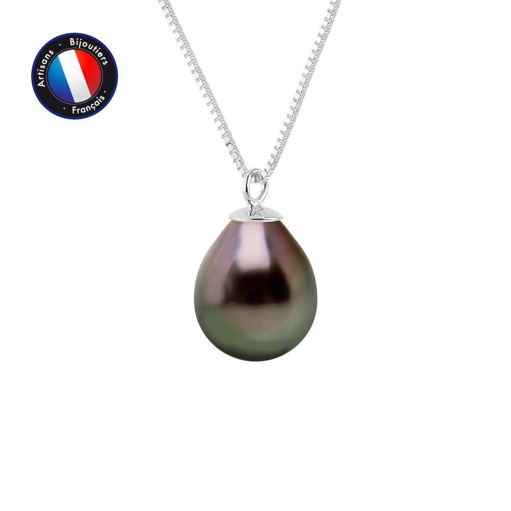PERLINEA- Collier- Perle de Tahiti- Bouton 8-9 mm- Bijou Femme