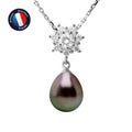 PERLINEA- Collier- Perle de Tahiti- Poire 9-8 mm- Bijou Femme